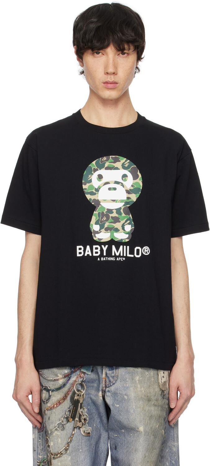 

Черная футболка ABC Camo Baby ilo BAPE