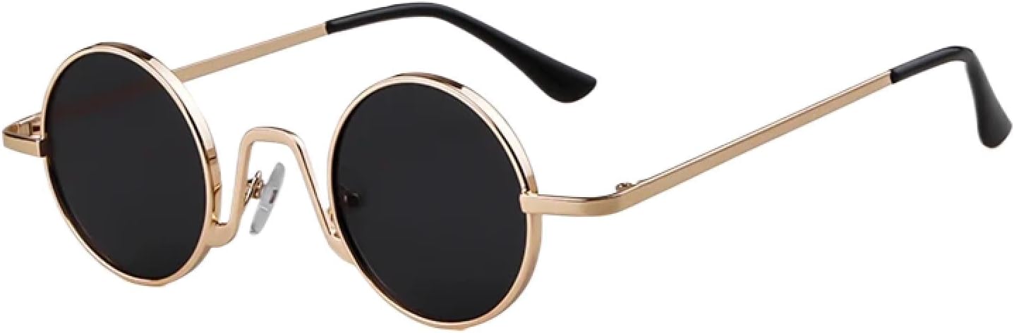 

Солнцезащитные очки с защитой от УФ-излучения UV400 | Маленькие круглые металлические панк-очки | Для женщин и мужчин, для занятий спортом на открытом воздухе и вождения DSVIGF, 02