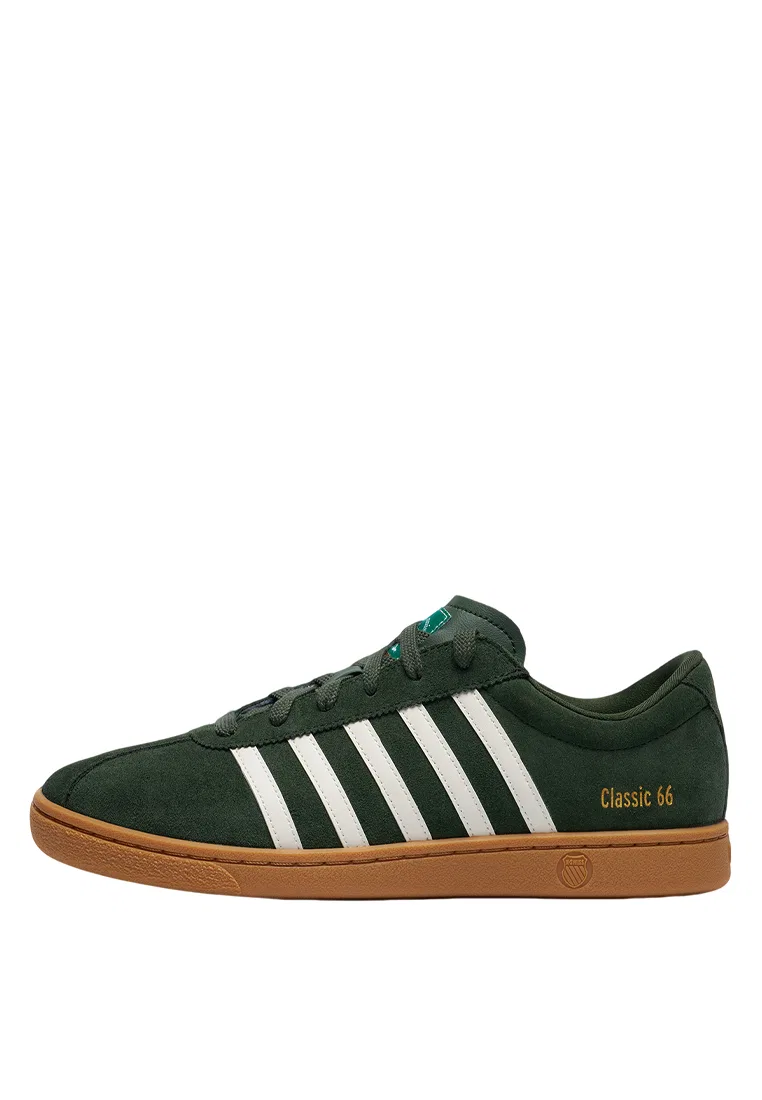 Кроссовки мужские, кожаные, New Classic 66, Vans, белые K-Swiss