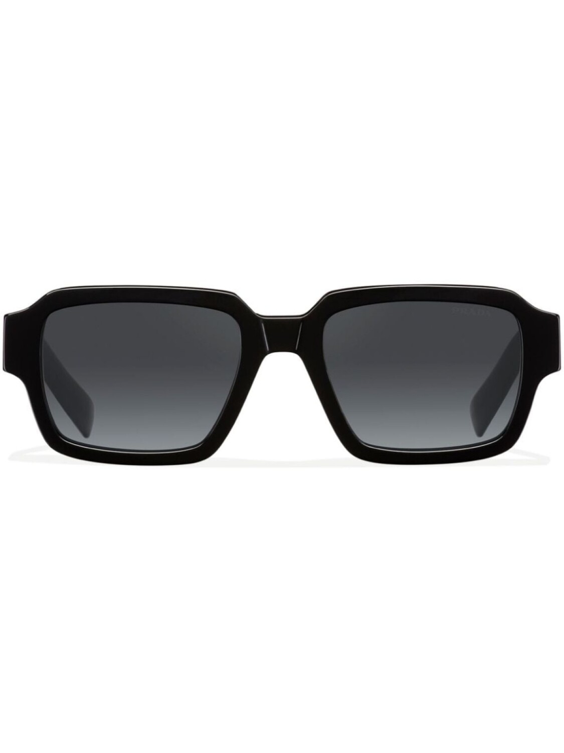 

Prada Eyewear солнцезащитные очки в прямоугольной оправе с логотипом, черный