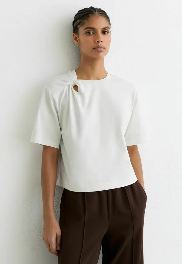 

Футболка прямого кроя с принтом esme twistdetail. Reiss, White, Белый, Футболка прямого кроя с принтом esme twistdetail. Reiss, White