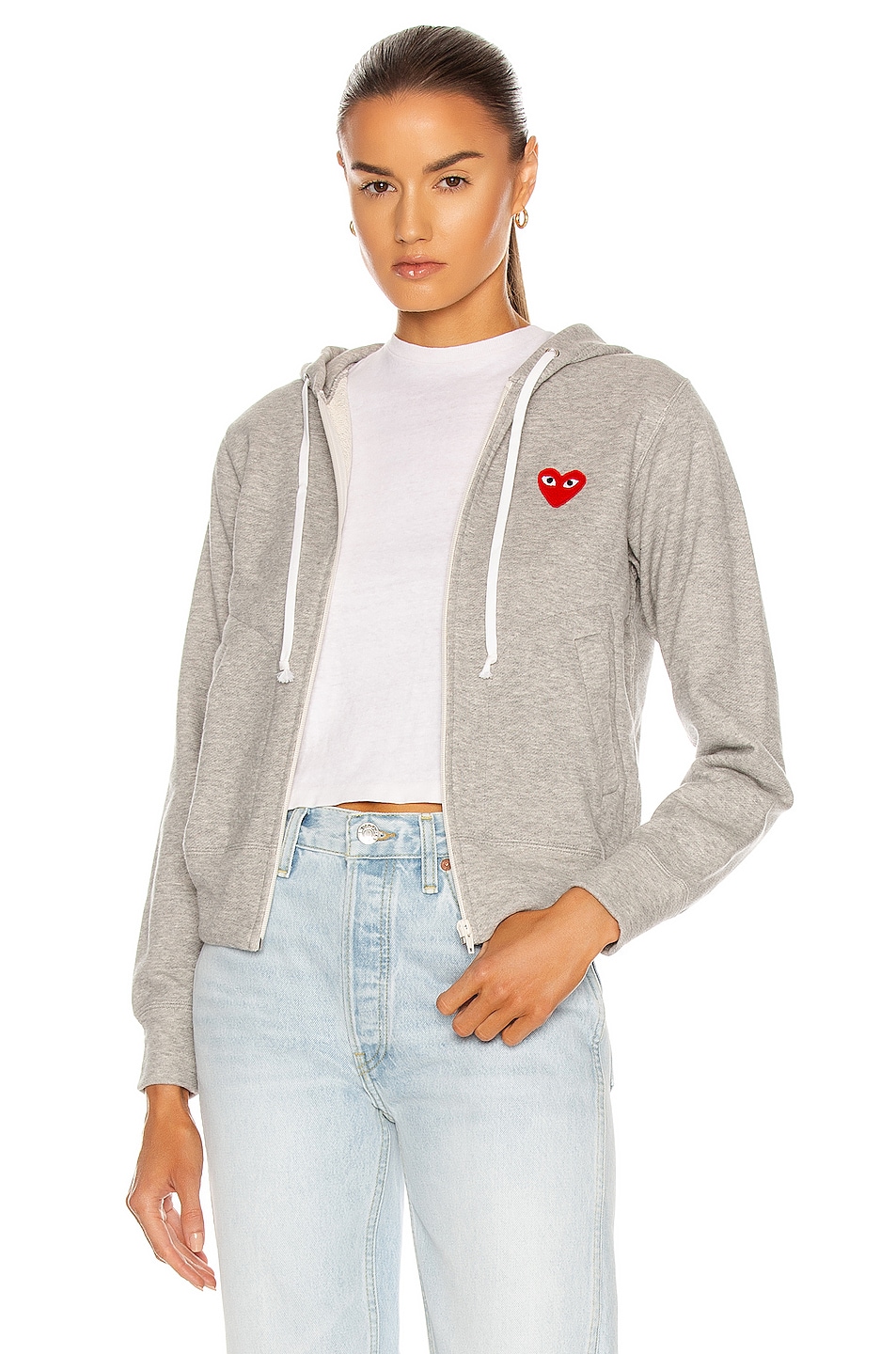 

Полноценная толстовка на молнии Comme Des Garcons Play, Top Grey