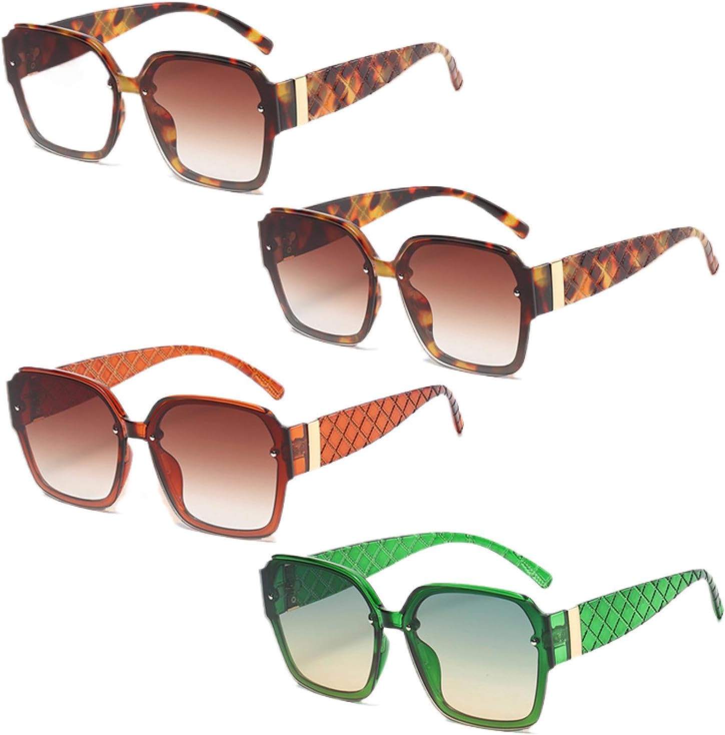 

Солнцезащитные очки с защитой от УФ-излучения UV400 | Большая оправа, сетчатые дужки с градиентным переходом цвета | Для женщин и мужчин, для занятий спортом на открытом воздухе и вождения DSVIGF, 4pcs Z02b