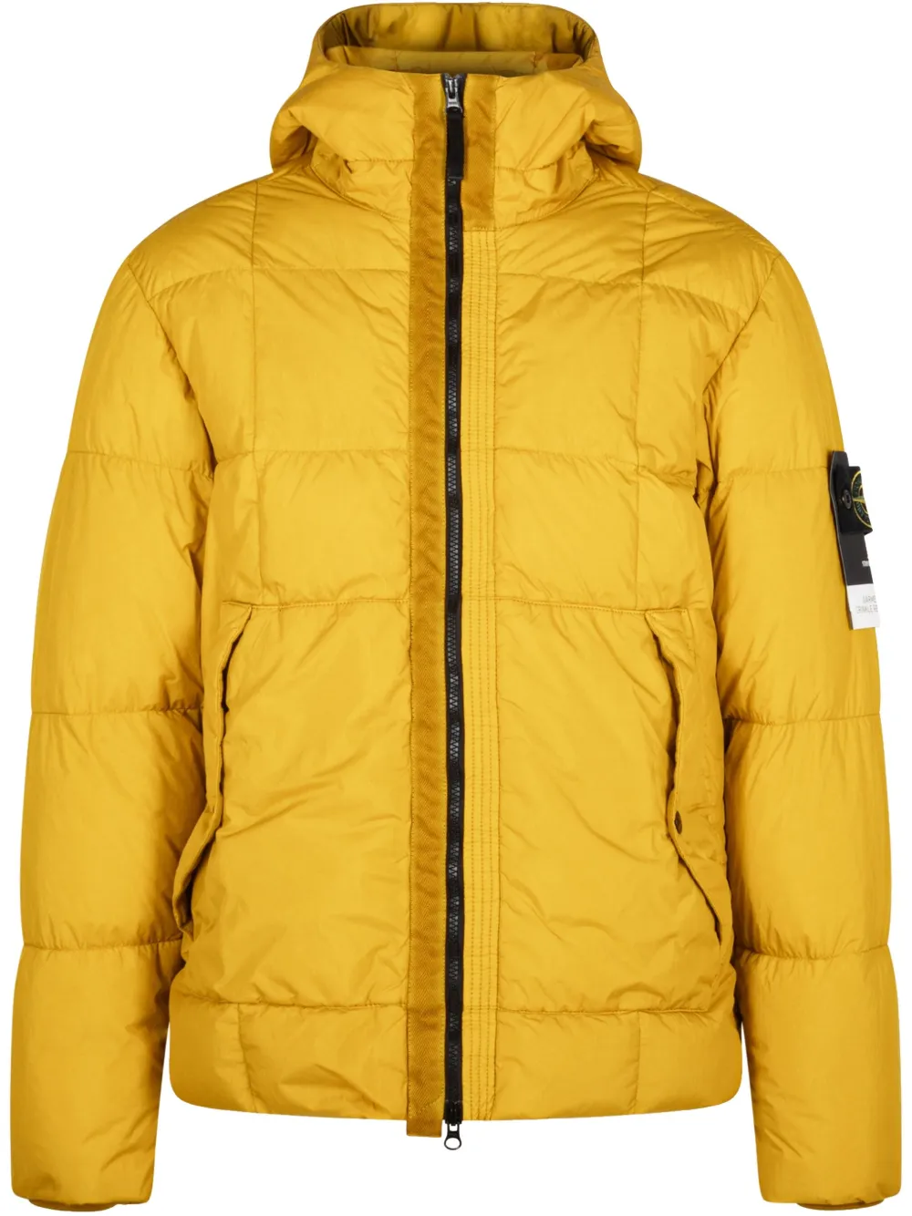 

Пуховая куртка на молнии Stone Island, желтый