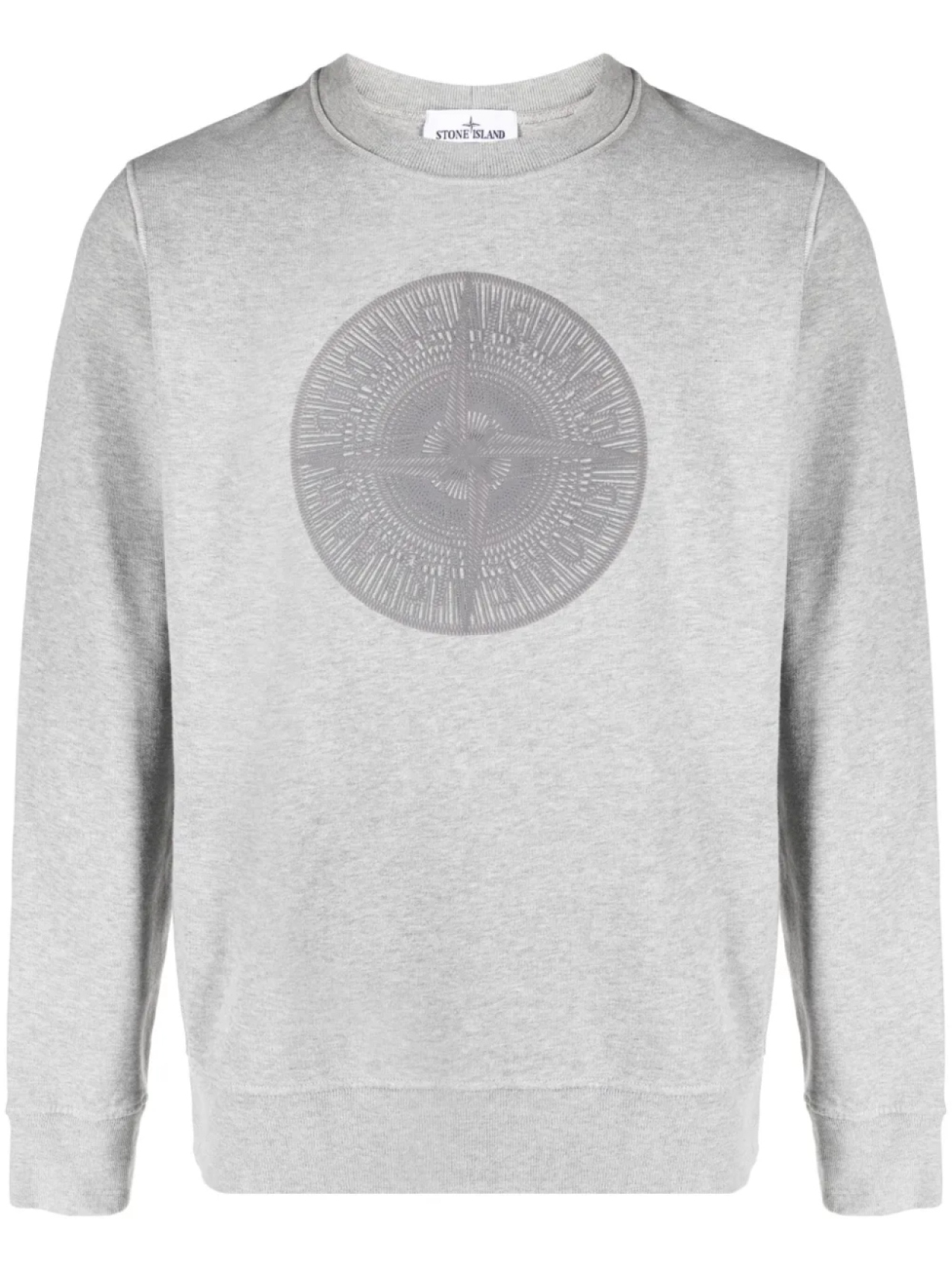 

Stone Island толстовка с вышитым логотипом, серый