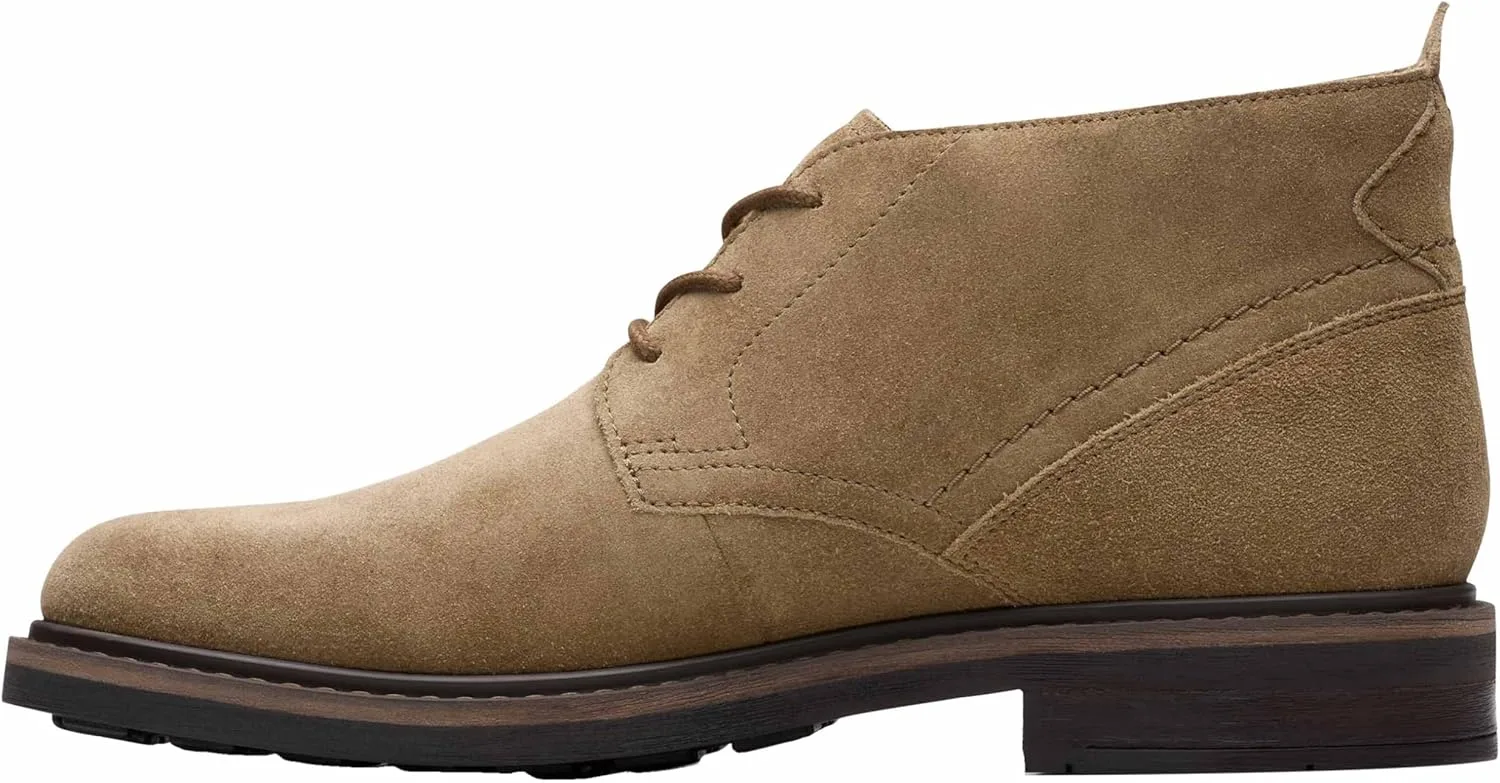 Мужские ботинки Newford Mid Chukka, темного цвета, замша Clarks Premium — фото 2