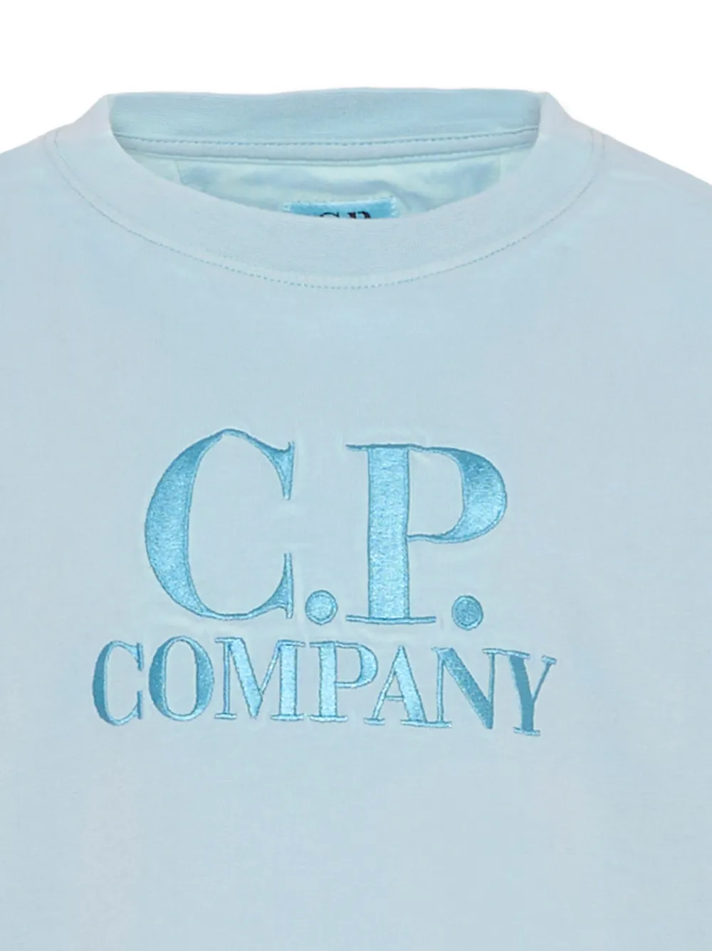 Футболка с короткими рукавами и вышивкой C.P. Company Kids, синий — фото 3