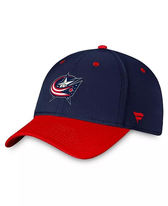 

Мужские темно-синие, красные куртки Columbus Blue Jackets Authentic Pro Rink, двухцветная гибкая шапка Fanatics, синий