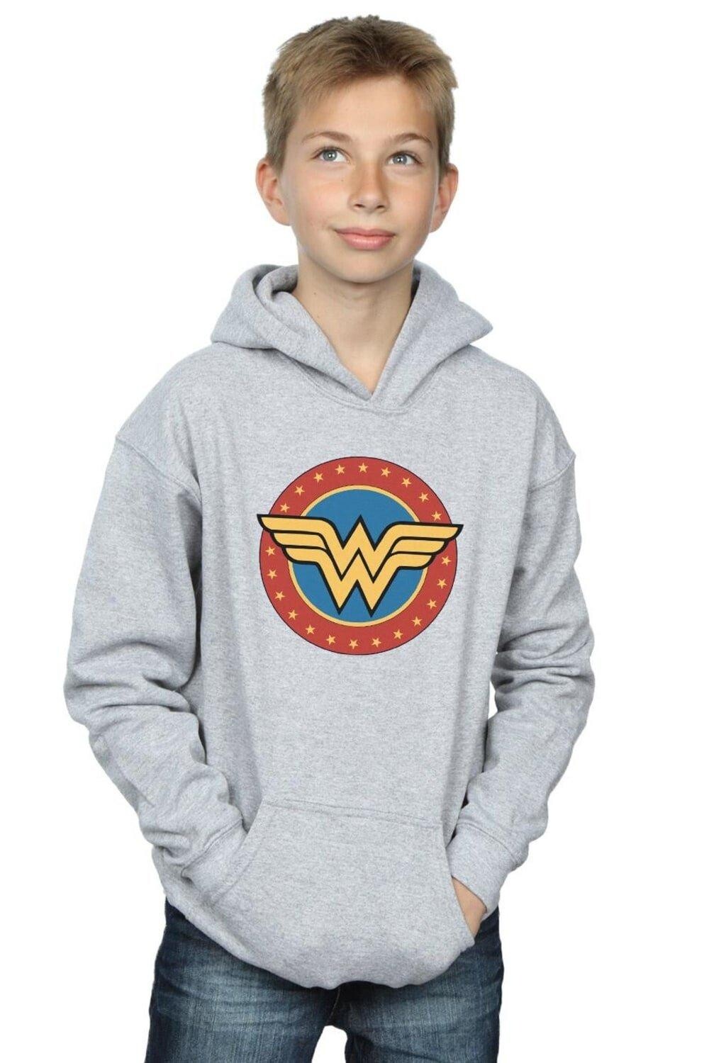 

Толстовка с круглым логотипом Wonder Woman DC Comics, серый