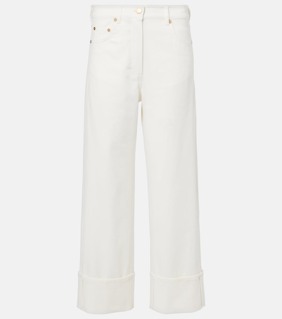 

Укороченные джинсы Cervia со средней посадкой и широкими штанинами S Max Mara, White Denim
