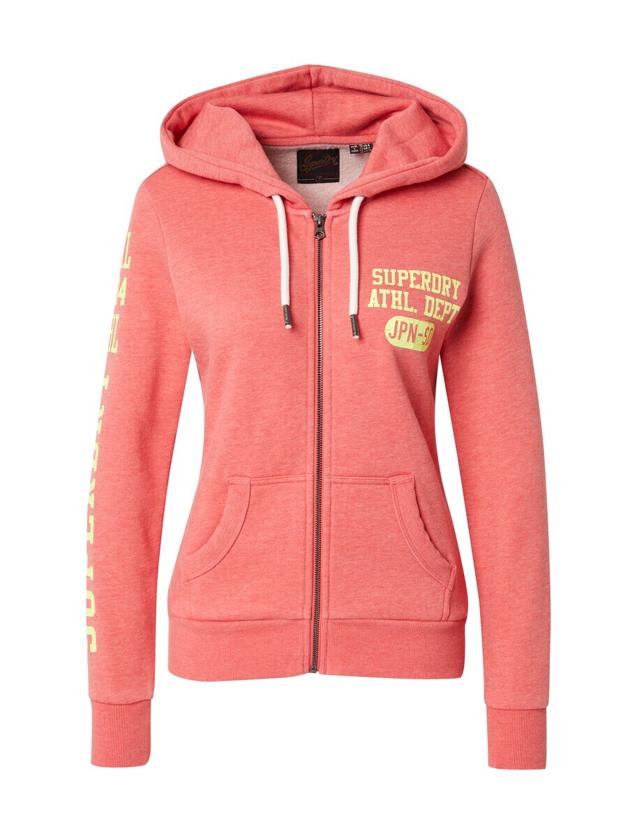 

Толстовка с капюшоном на молнии Superdry Zip-Up Hoodie, цвет coral