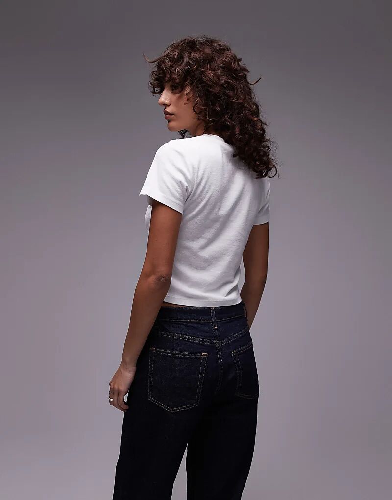 Спортивная футболка с центральным логотипом белого цвета Levi's — фото 3