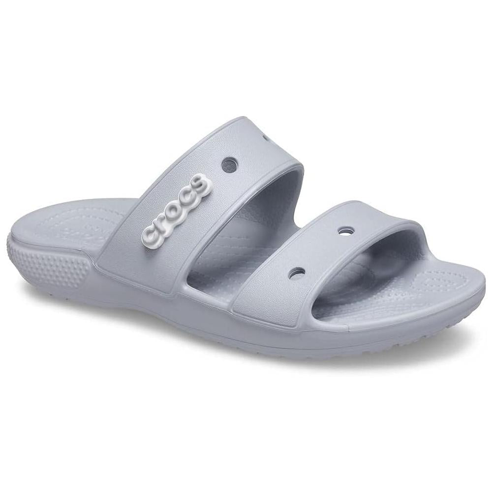 Сандалии-слайды Crocs Unisex Classic с двумя ремешками - светло-серые, серый — фото 3