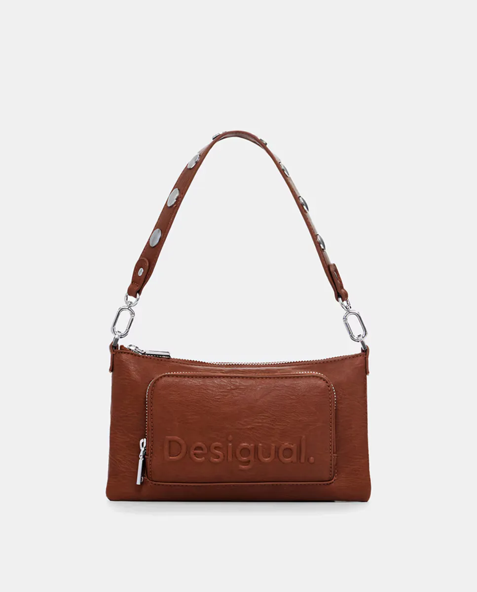 

Сумка через плечо среднего размера с эффектом кожи Desigual, коричневый