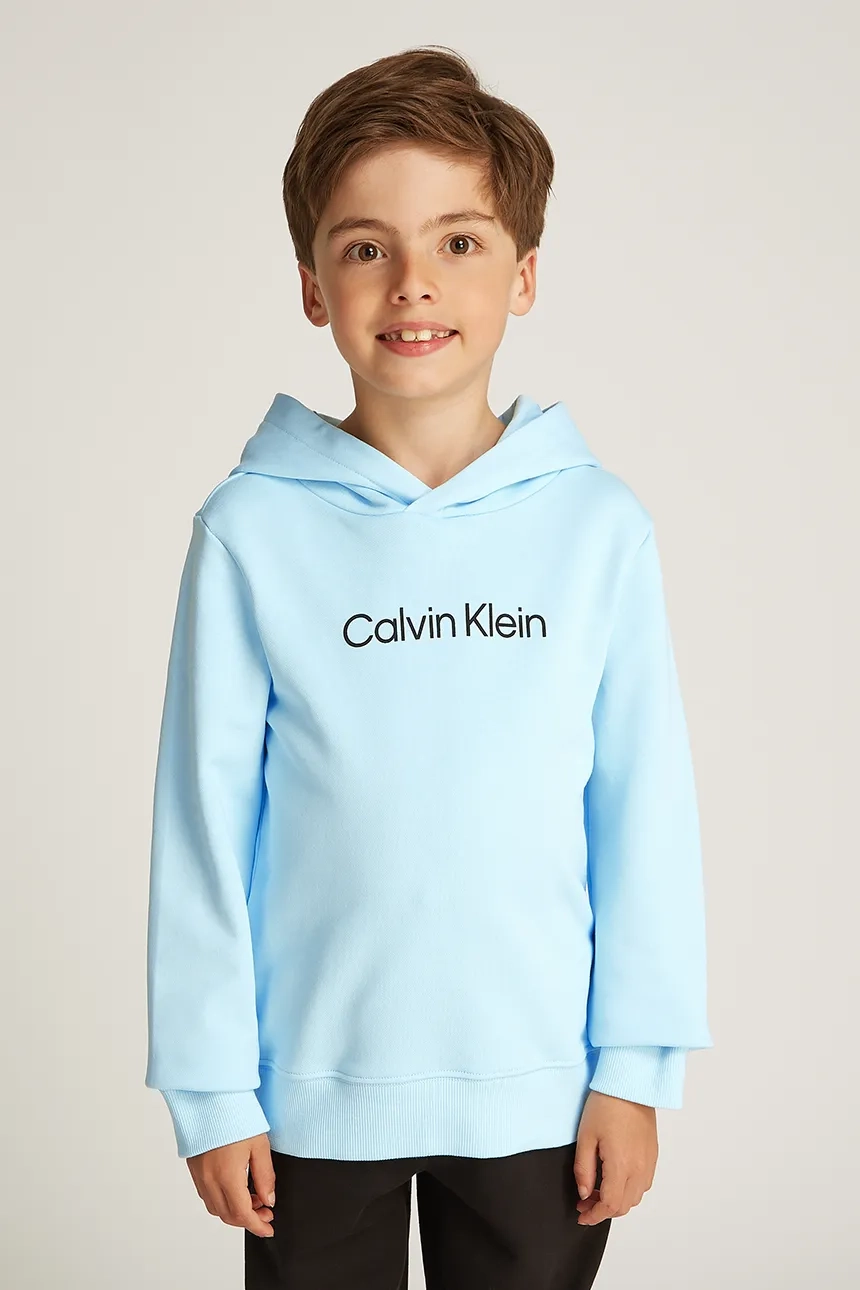 

Детская хлопковая толстовка 0 Calvin Klein Jeans, синий