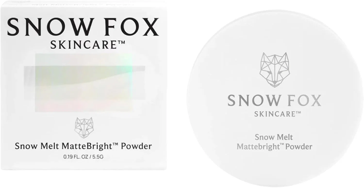 Пудра для лица матирующая Snow Fox Skin Care, белый, 1 шт, 6.9x6.9x2.6 см