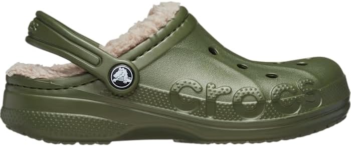 Детские сабо Crocs Baya с подкладкой, зеленый — фото 3