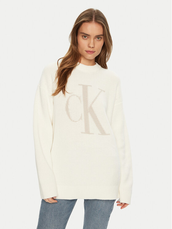

Свободный свитер Intrasia J20J224799 Calvin Klein Jeans, экрю
