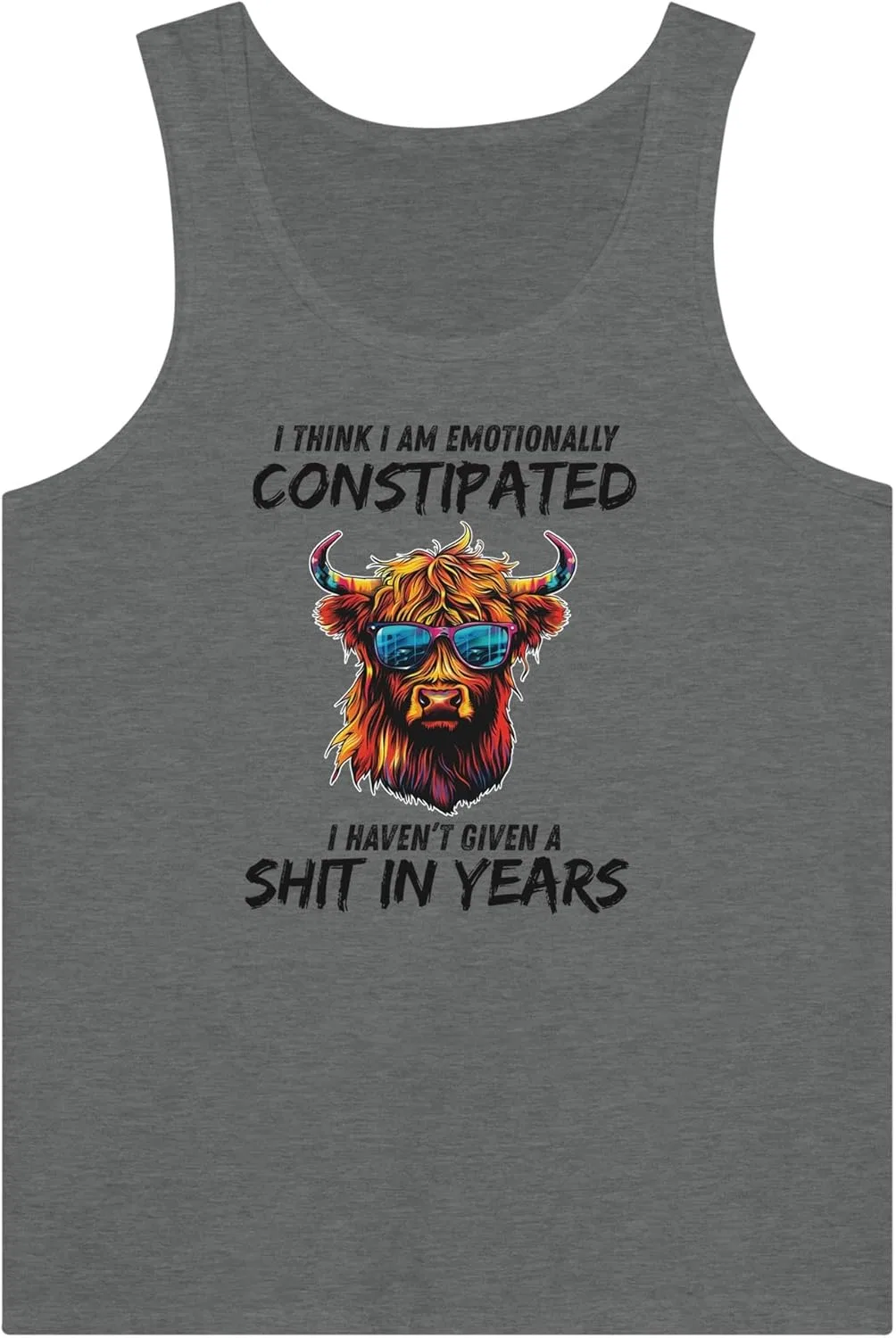Мужской топ-майка Emotionally Constipated, Deep Heather