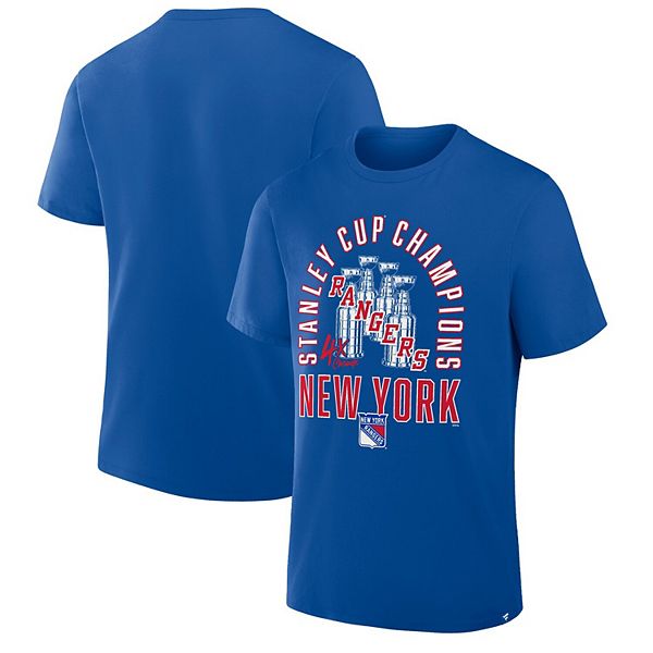 

Мужская футболка new york rangers 4x stanley cup champions синяя Fanatics