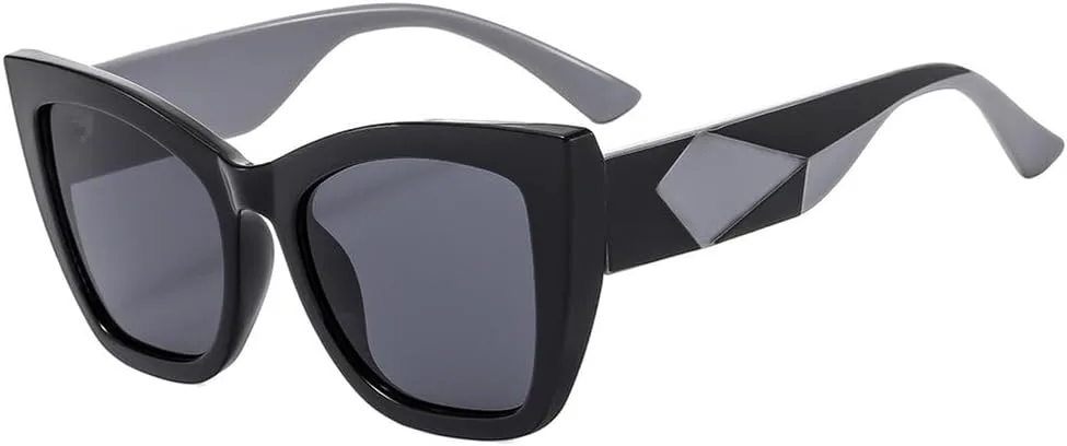 

Солнцезащитные очки «кошачий глаз» 2026 года, мужские и женские, дорожные, винтажные, ретро, ​​защита от ультрафиолета UV400, черные, один размер MTZJH, One Color