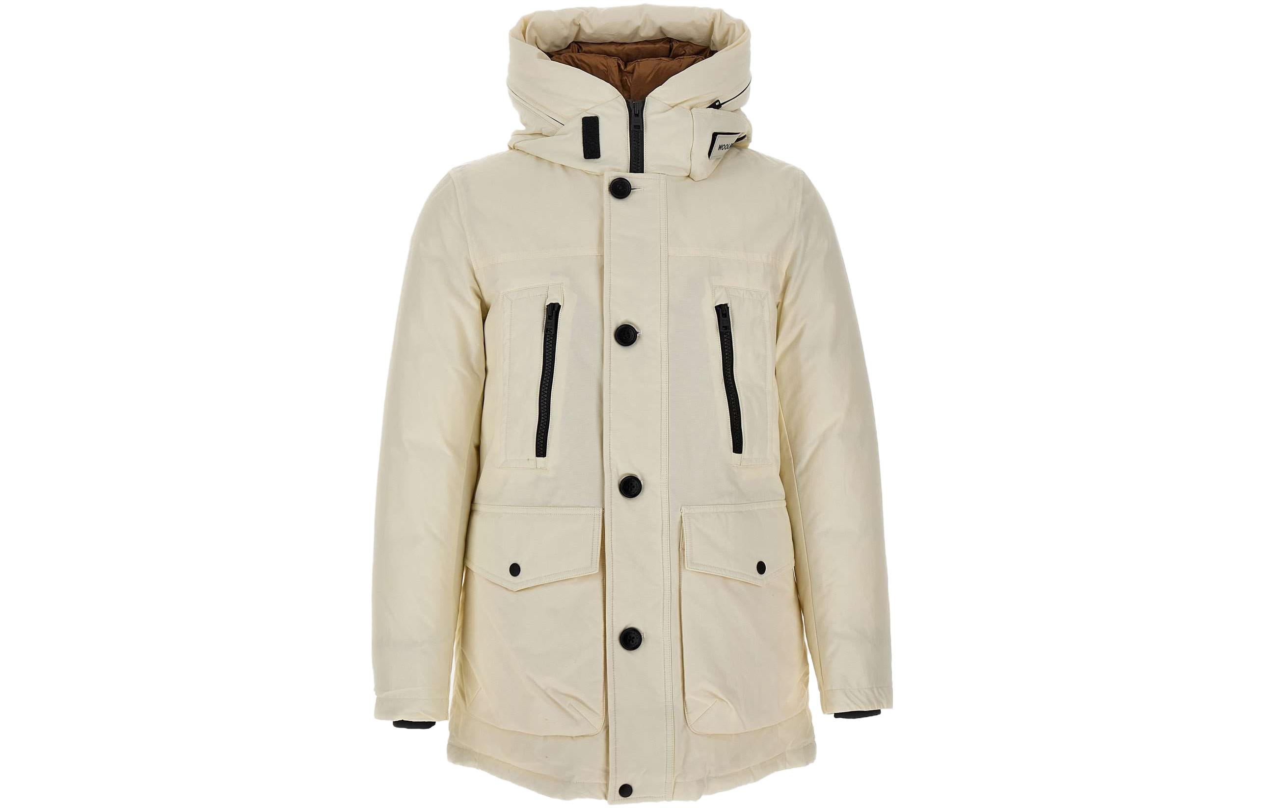 

Утепленное пальто с капюшоном WOOLRICH, бежевый