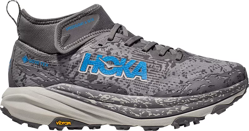 

Мужские кроссовки HOKA Speedgoat 6 Mid Trail, цвет Satellite Grey/Stardust