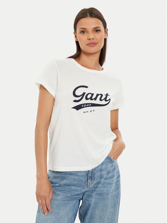 

Футболка стандартного кроя Gant, экрю