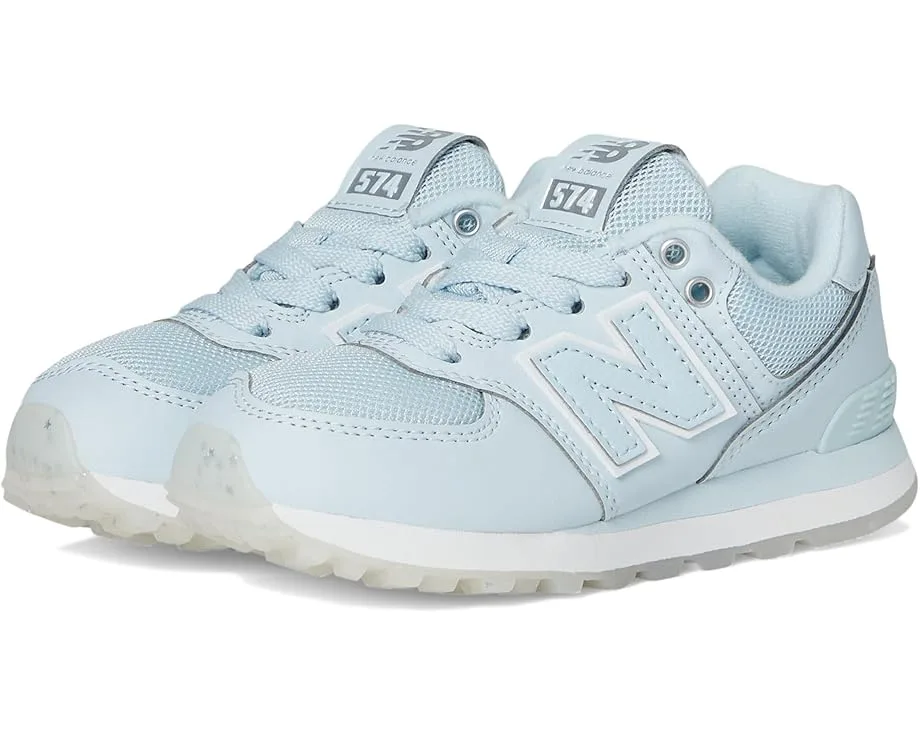 Кроссовки New Balance Kids 574 (Little Kid), Frosted Glass/Silver Metalic