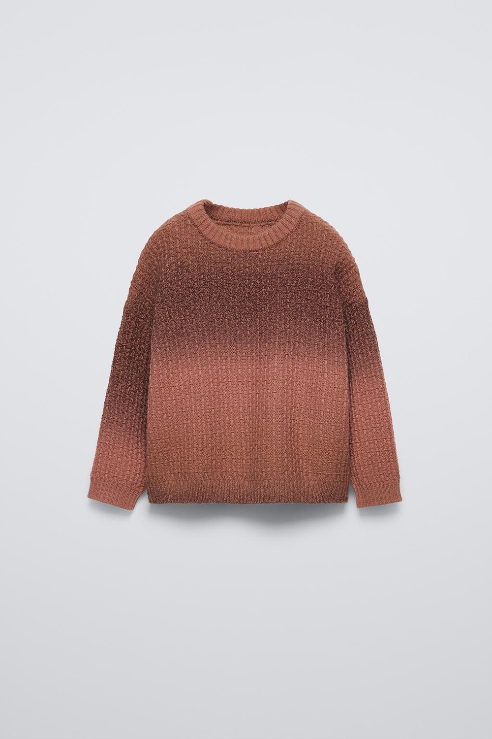 

Вязаный свитер омбре ZARA, цвет brick