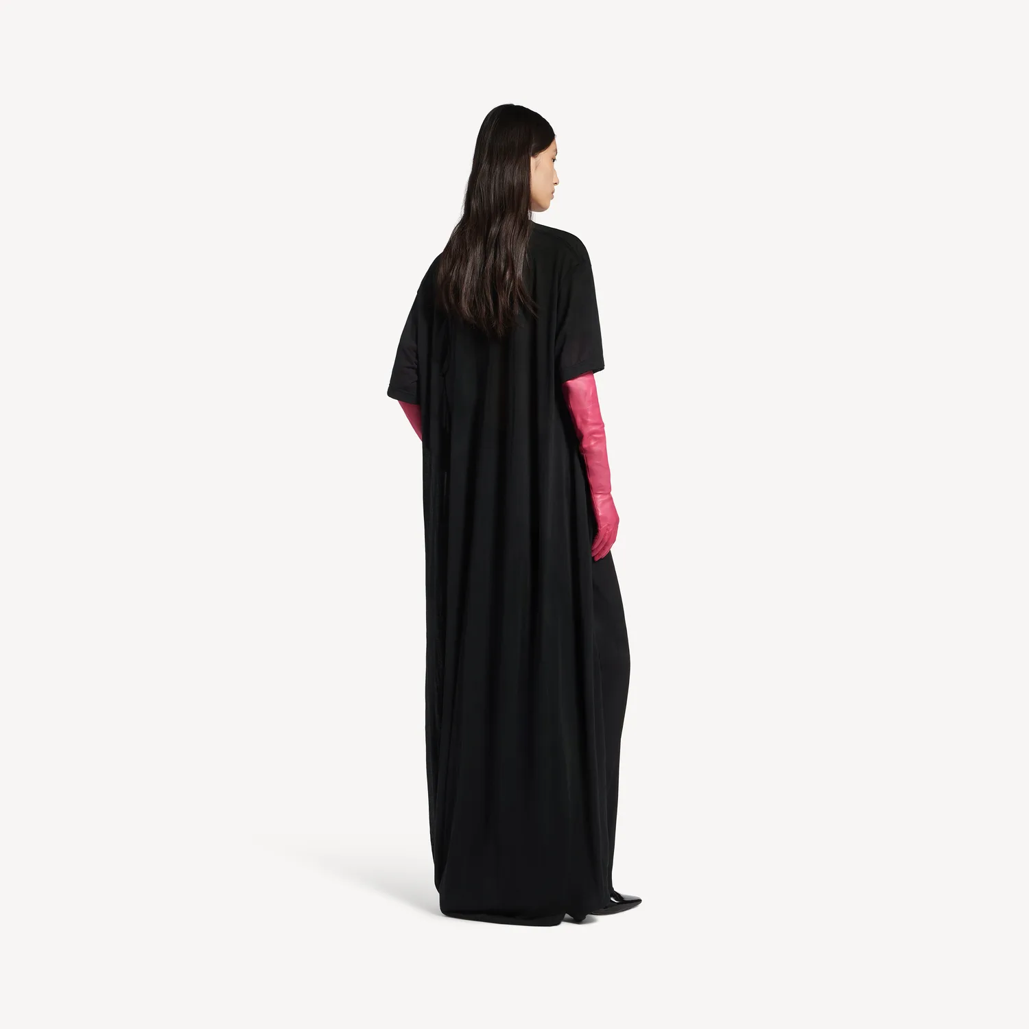 BALENCIAGA Женская футболка Train черного цвета — фото 4