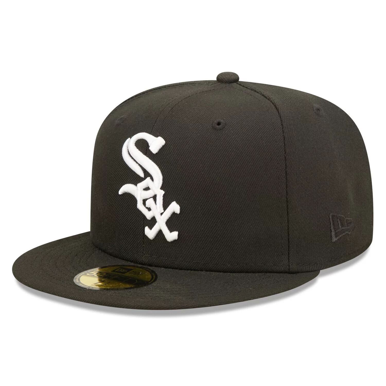 

Мужская приталенная шляпа New Era Black Chicago White Sox Team Logo 59FIFTY
