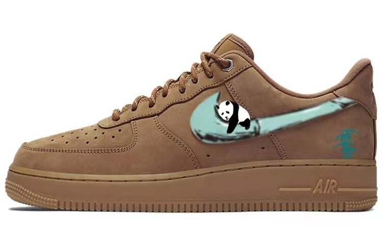 Кастомизированные кроссовки Nike Air Force 1 Unisex, коричневый