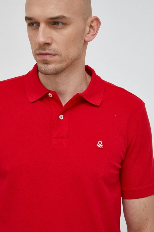 

Хлопковое поло United Colors of Benetton, красный