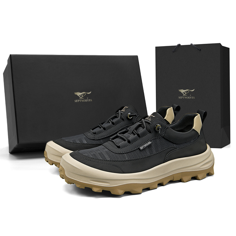 

Низкие повседневные туфли мужские SEPTWOLVES, Black (Standard Leather Shoe Size)