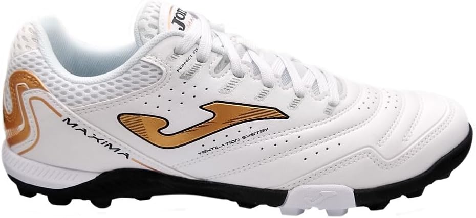 

Футбольные бутсы Joma Turf, размер 6.5-12.5 US - Профессиональные бутсы - Верх из микрофибры, хромированная подошва, усиление пятки - Cancha, белый/бронзовый