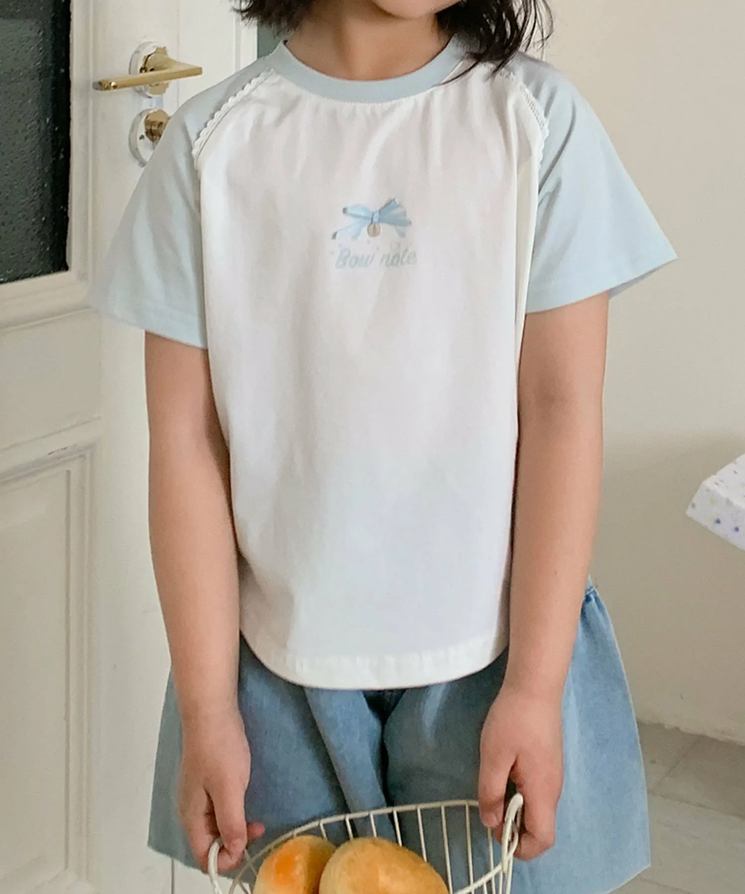 Детская футболка-реглан [aimoha-KIDS-] с лентой Aimoha Kids, blue