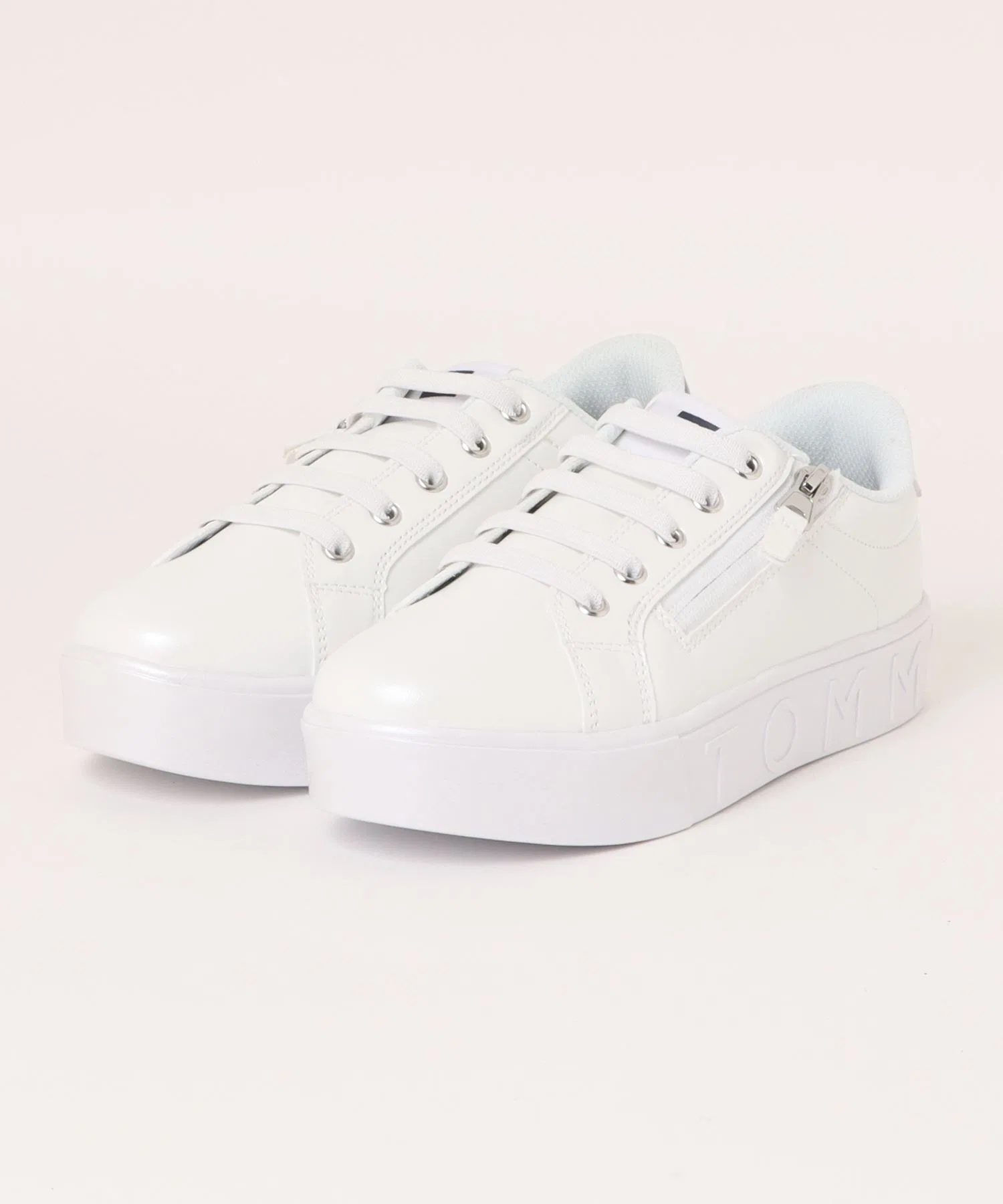 Детские кроссовки TOMMY HILFIGER EVA PLATFORM ZIP серебристо-белые