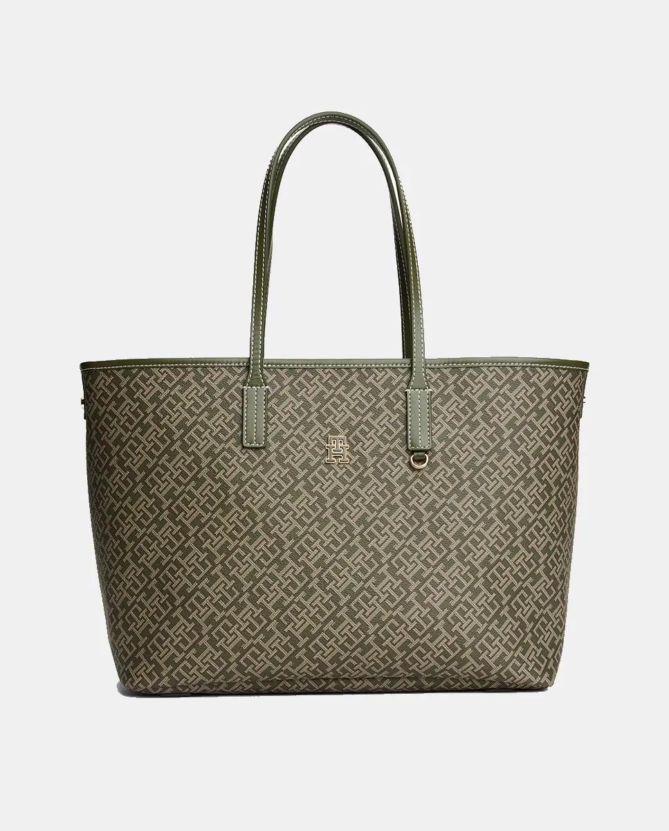 

Зеленая кожаная сумка-тоут Monoplay Tommy Hilfiger