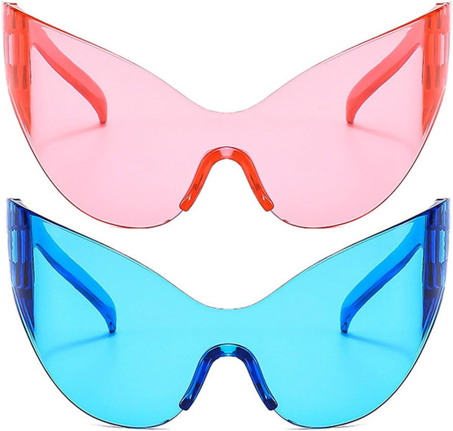 

Хелена, большие спортивные солнцезащитные очки в стиле Y2K для женщин и мужчин, модные солнцезащитные очки-щитки, цельные солнцезащитные очки, большие солнцезащитные очки helena, Blue+pink