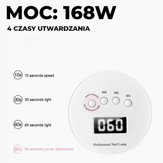 Лампа для ногтей маникюр педикюр УФ LED ALL4LIGHT V7 168Вт, Activ — фото 2