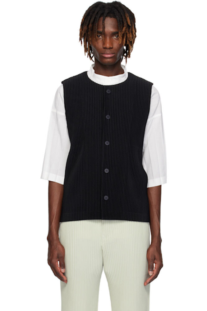 

Черный жилет Tailored Pleats 1 HOMME PLISSÉ ISSEY MIYAKE