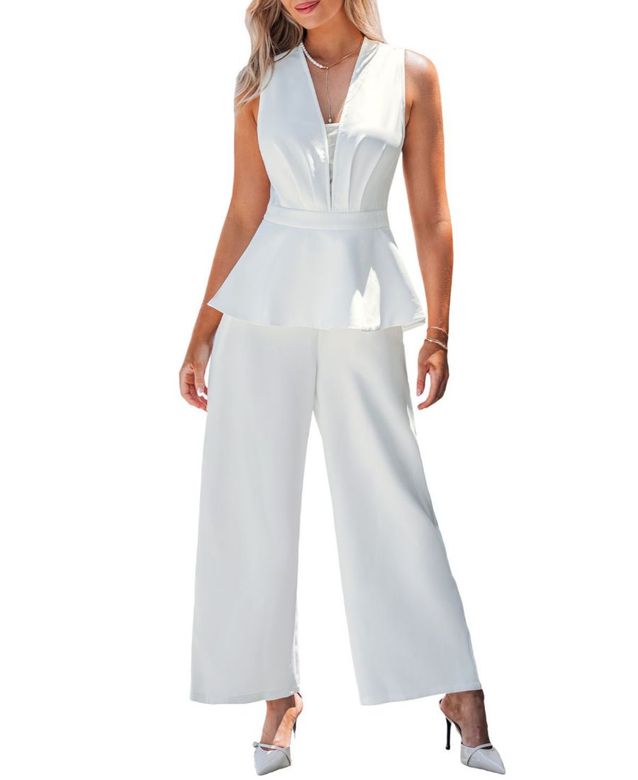 

Элегантный женский комбинезон без рукавов Cupshe, White