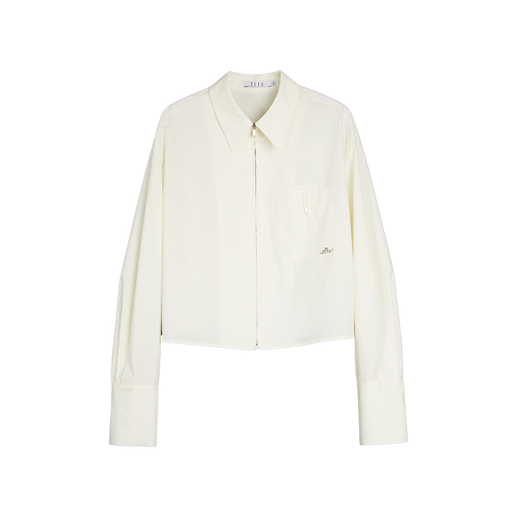 

Женская рубашка с лацканом Lapel Moderate ELLE, бежевый желтый