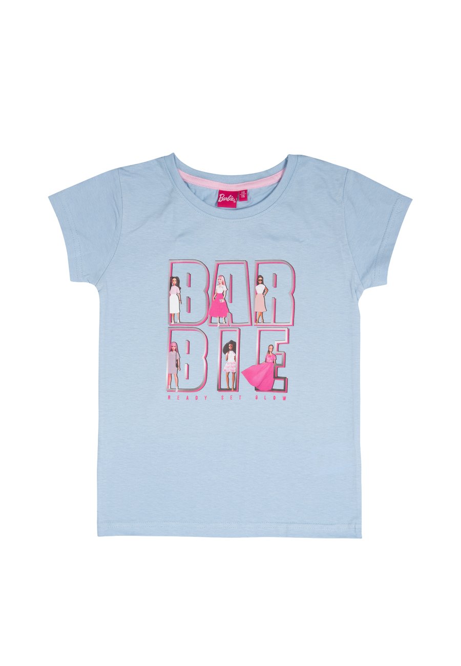 Футболка United Labels 2ER PACK BARBIE MIT RÜSCHEN KURZÄRMLIG, Blau Rosa/Pink — фото 3