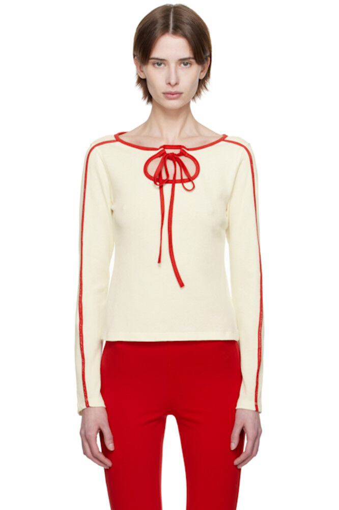 

Футболка Off-White с вырезом из джерси Kijun