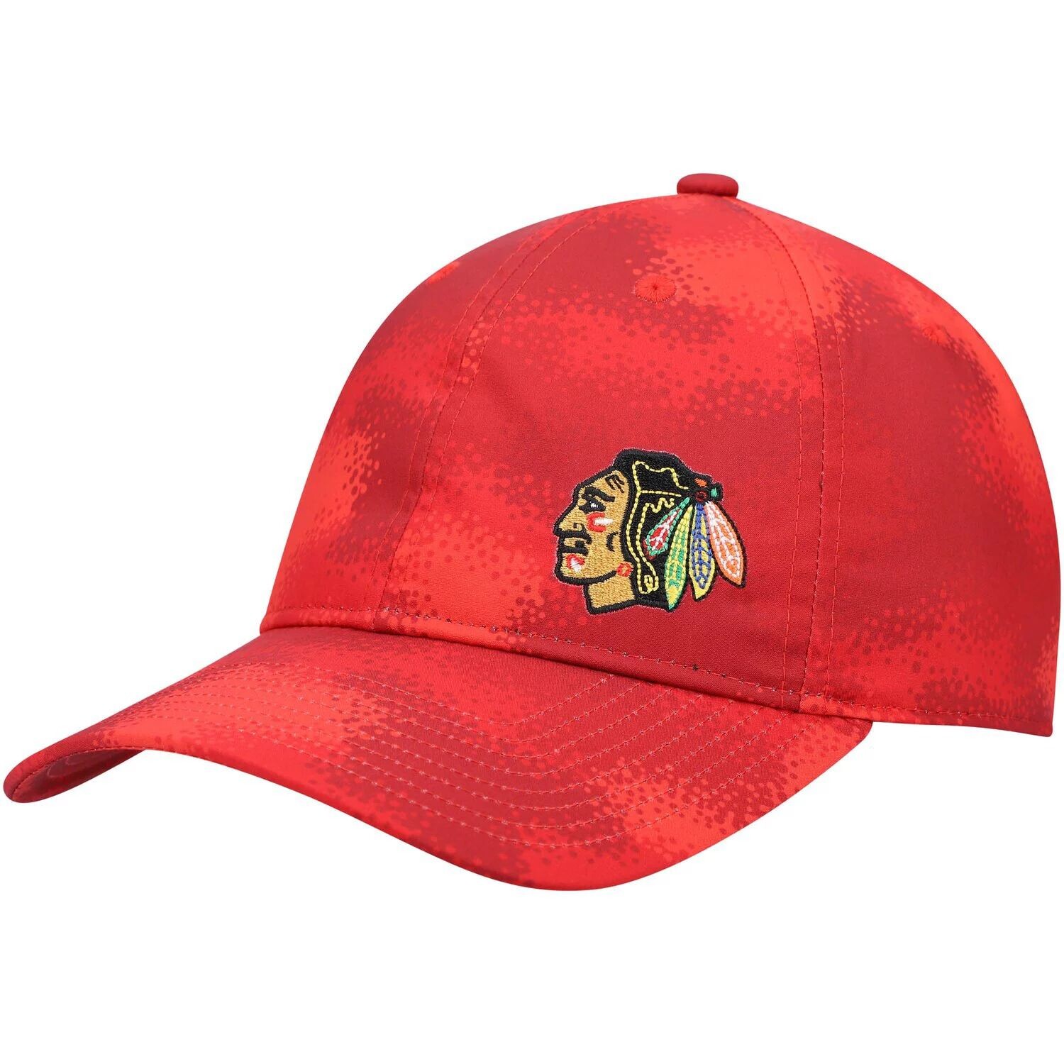 

Женская регулируемая кепка adidas Red Chicago Blackhawks Camo с напуском adidas