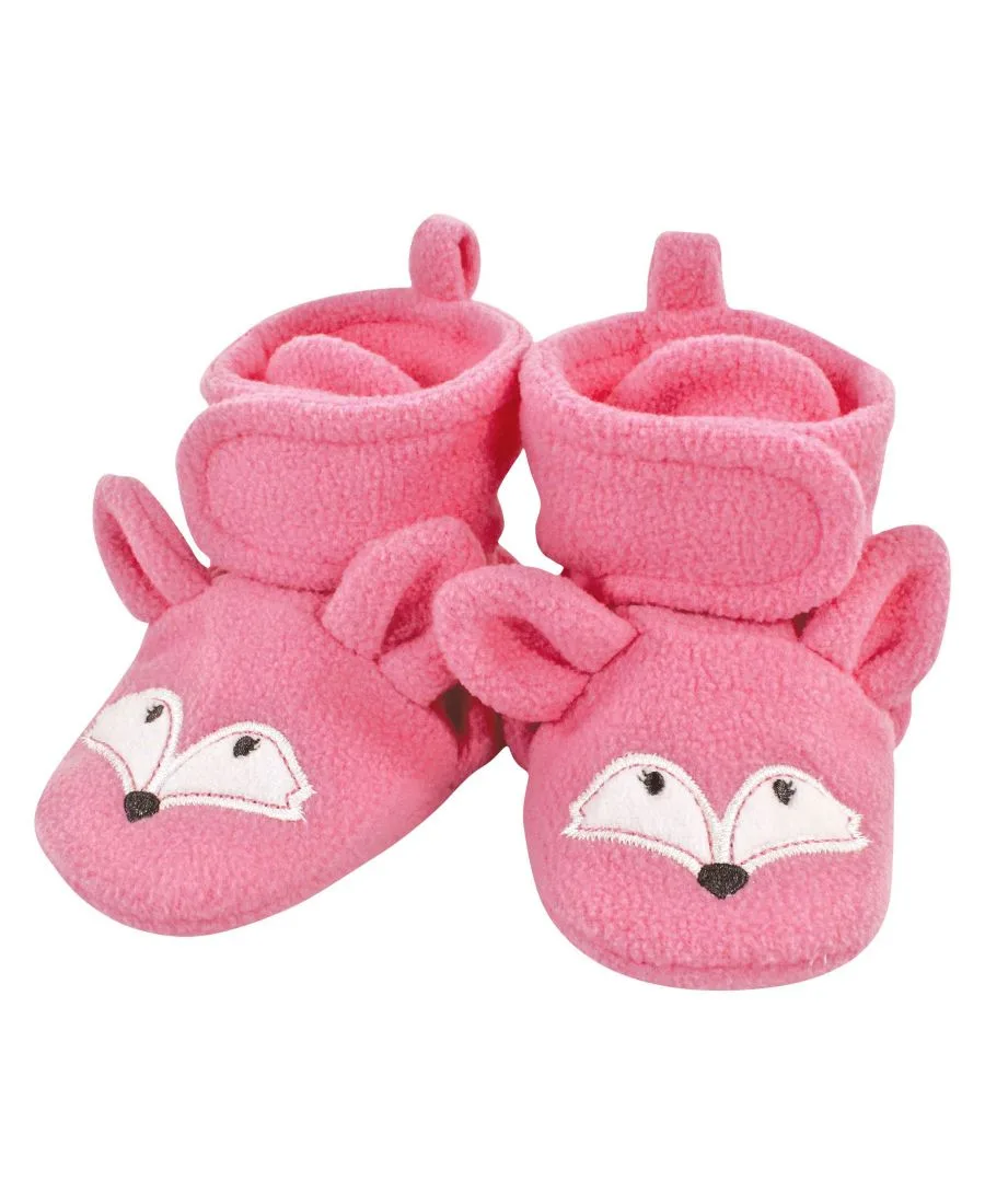 Набор из 2 пинеток из флиса с изображением животных Hudson Baby, розовый owl fox — фото 4