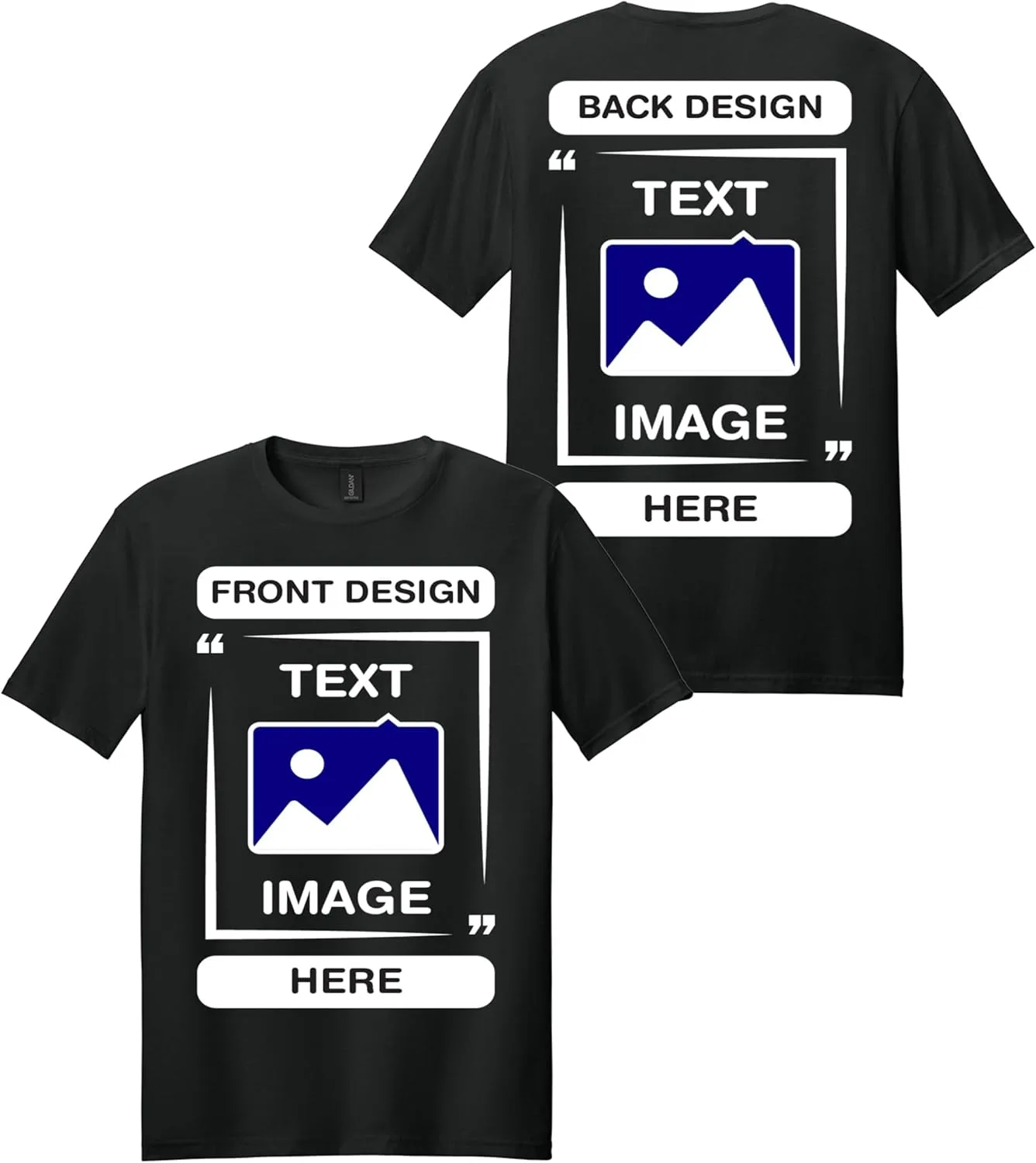 

Футболка Gildan Custom Softstyle с индивидуальным дизайном спереди и сзади