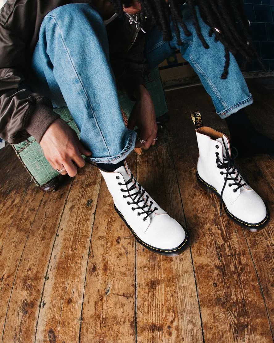 Винтажные ботинки на шнуровке 1460, изготовленные в Англии Dr Martens, красный — фото 2